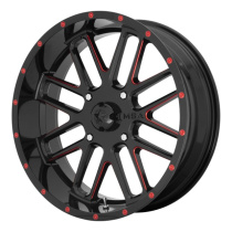 MSA Offroad Wheels Bandit 18X7 ET0 4X137 112.00 Gloss Black Milled W/ Red Tint Fälg